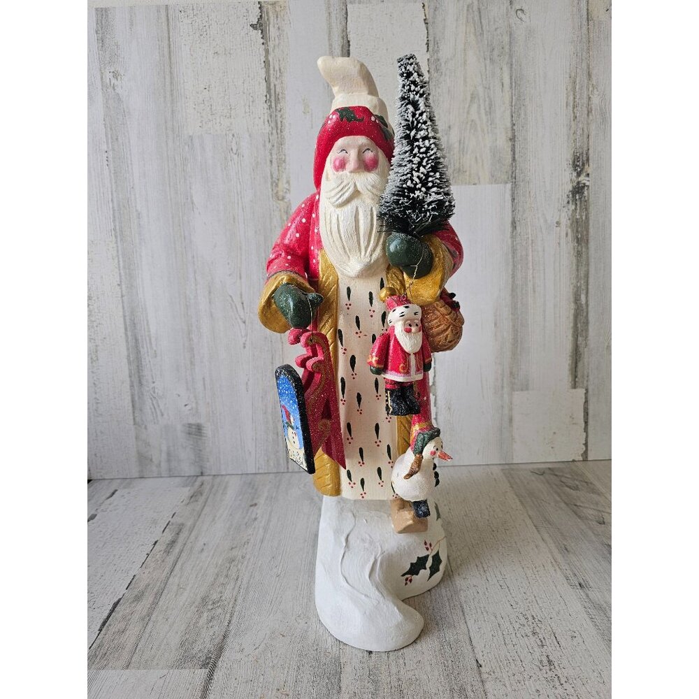 House of hatten millennium Santa 18" denise calla centerpiece snowman‎ tree sled